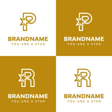 P ve R Yıldız Logosu Seti, başarı, özgürlük ve primi temsil ediyor