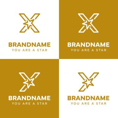 X ve Y Yıldız Logosu Seti, başarıyı, özgürlüğü ve primi temsil ediyor