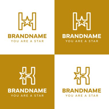 H ve K Yıldız Logosu Seti, başarı, özgürlük ve primi temsil ediyor