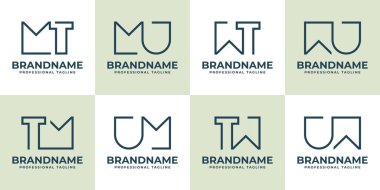 Harfler MT TM MU UM WT WU UW Monogram Logosu
