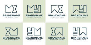 Harfler MX XM My YM WX XW WY YW Monogram Logosu