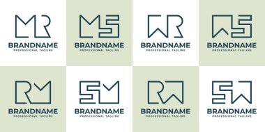 Harfler MR RM MS SM WR RW SW Monogram Logosu