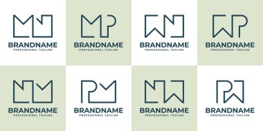 Harfler MN NM MP PM WN NW WP PW Monogram Logosu