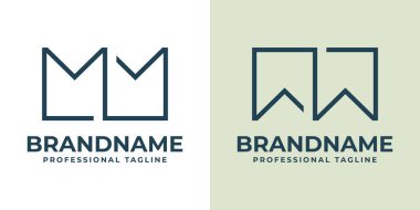 Her iş için uygun olan MM WW Monogram Logosu