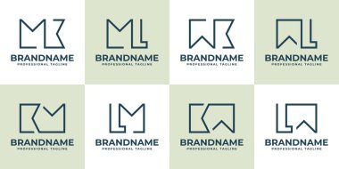 Harfler MK KM ML LM WK WL LW Monogram Logosu