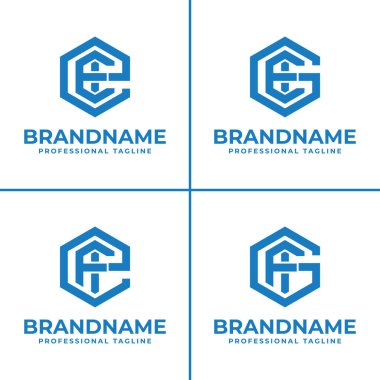 EEI GEI EFI GFI Hexagon Logosu, her iş için uygun