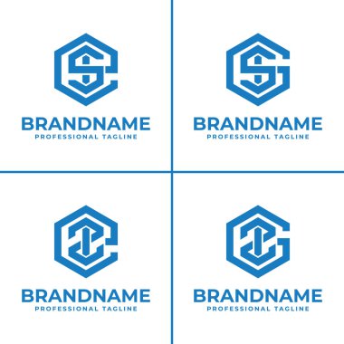 ESI GSI EZI GZI Hexagon Logosu, her iş için uygun