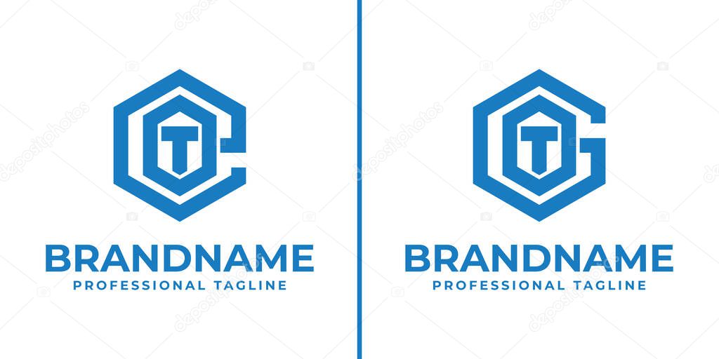 Letters EOT and GOT Hexagon Logo, for EOT, ETO, OTE, OET, TOE, TEO, GOT, GTO, OTG, OGT, TOG, TGO initials