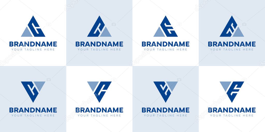 Letters AC CA VC CV AE EA VE EV Logo Set, Suitable For Any Brand