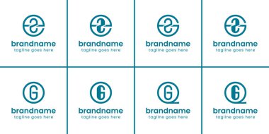 Harfler EZ OG GZ QG Monogram Logosu, profesyonelliği ve modern kimliği sembolize ediyor