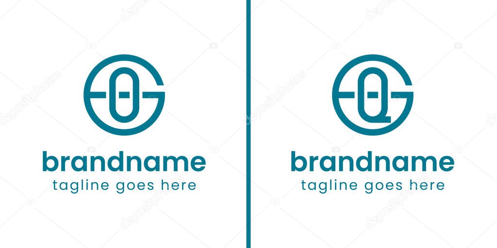 Letters GO GQ Monogram Logo, symbolizing professionalism, and modern identity