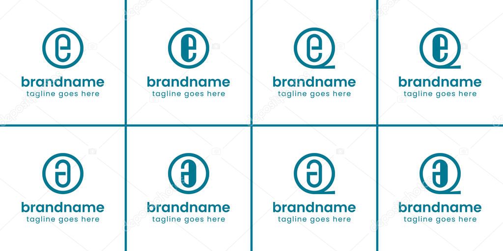 Letters OE OA QE QA Monogram Logo, symbolizing professionalism, and modern identity