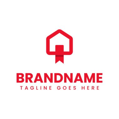 Ev Yer İmi Eğitim Logosu, evde eğitimi, büyümeyi ve eğitim desteğini sembolize ediyor