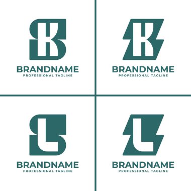 Harfler SK ZK SL Monogram Logosu, kimlik, tarz ve mesleki ayrımı simgeler