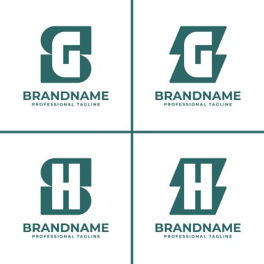 Harfler SG ZG ZH ZH Monogram Logosu, kimlik, tarz ve mesleki ayrımı simgeliyor