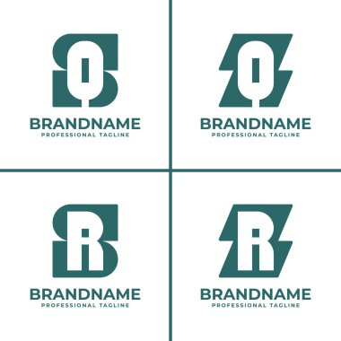 Harfler SQ ZQ SR ZR Monogram Logosu, kimlik, tarz ve mesleki ayrımı simgeliyor