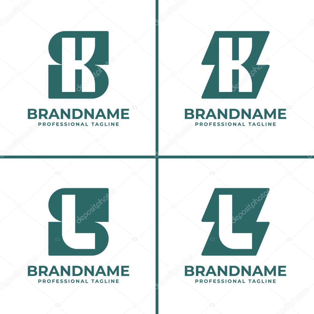 Letters SK ZK SL ZL Monogram Logo, symbolizing identity, style, and professional distinction
