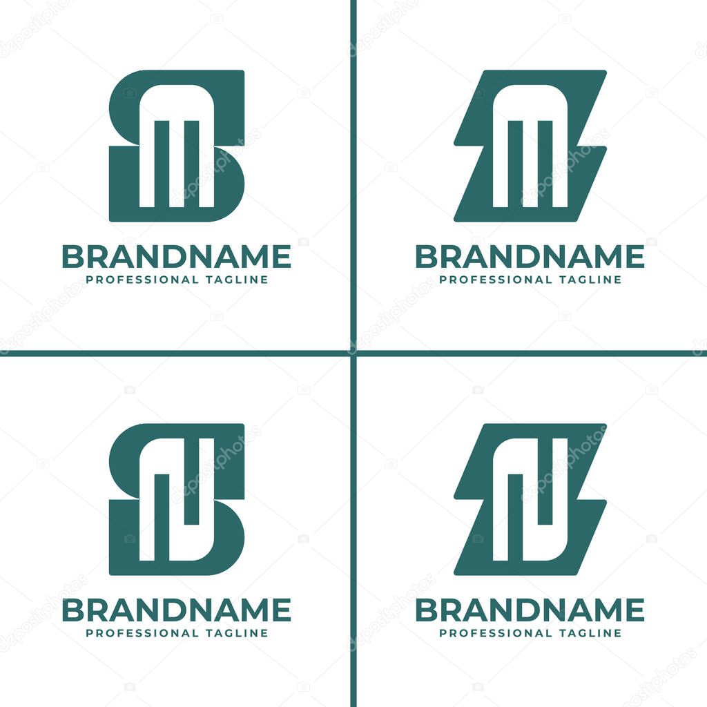 Letters SM ZM SN ZN Monogram Logo, symbolizing identity, style, and professional distinction