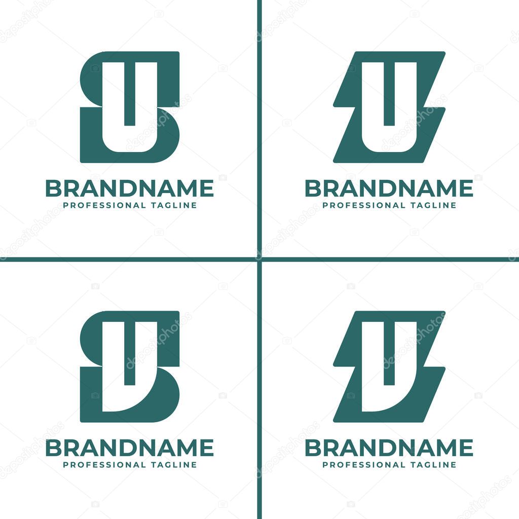 Letters SU ZU SV ZV Monogram Logo, symbolizing identity, style, and professional distinction