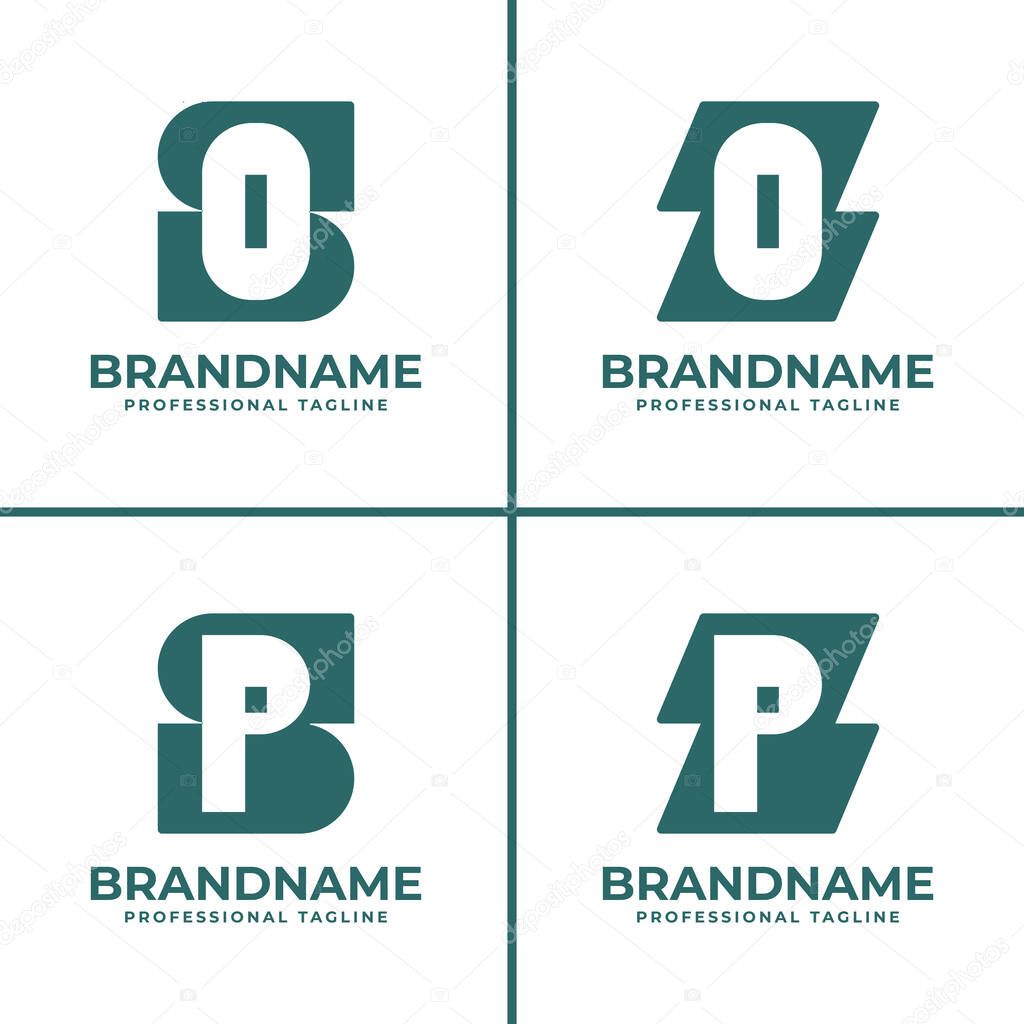 Letters SO ZO SP ZP Monogram Logo, symbolizing identity, style, and professional distinction
