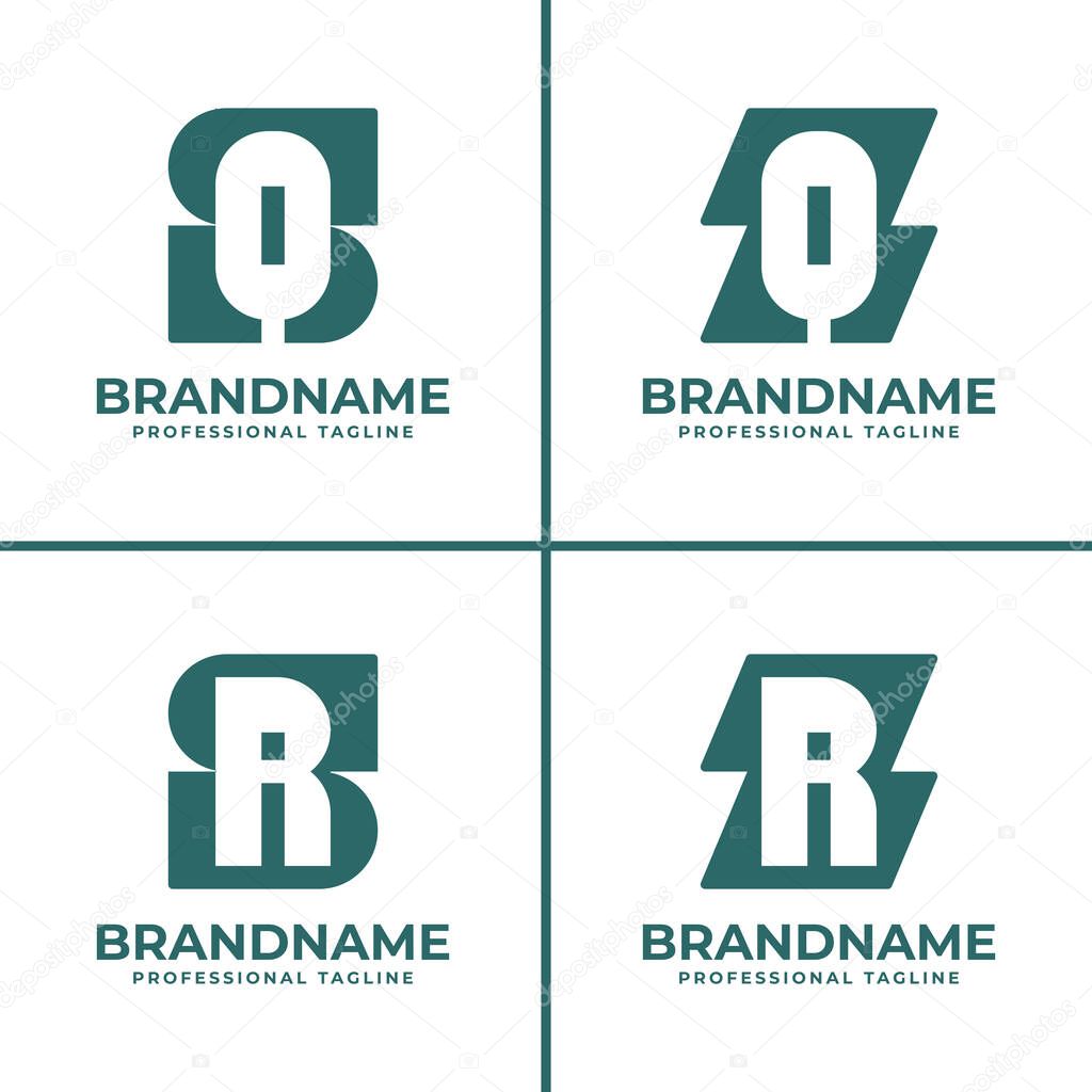 Letters SQ ZQ SR ZR Monogram Logo, symbolizing identity, style, and professional distinction