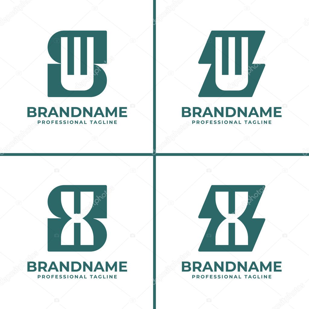 Letters SW ZW SX ZX Monogram Logo, symbolizing identity, style, and professional distinction