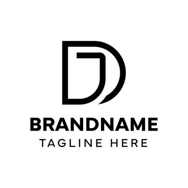 DJ Monogram Logosu, JD veya DJ baş harfleri olan her marka için uygundur.