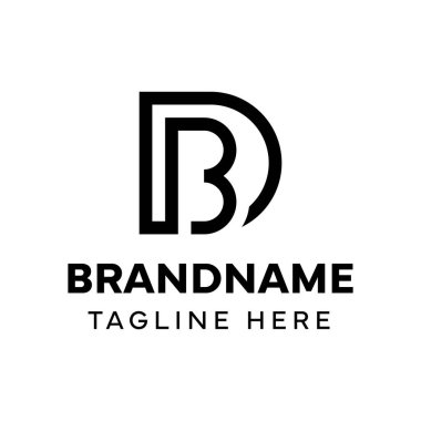 Harfler DB Monogram Logosu, BD veya DB baş harfleri olan her marka için uygundur