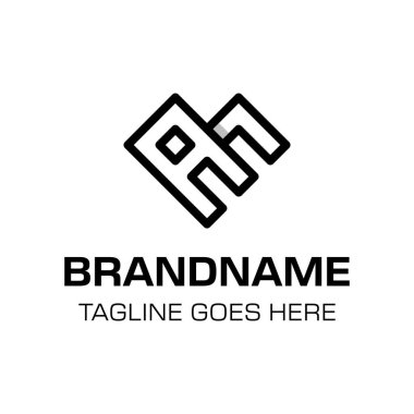 AE ya da AM Monogram Logosu harfleri, EA AE MA AM baş harfleri olan her marka için uygundur.