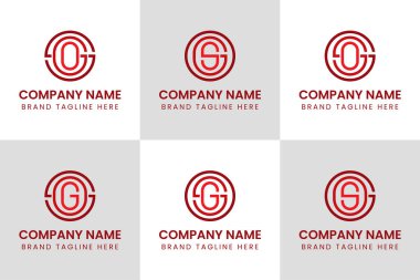 SGO SOG OGS GSO GOS Monogram Logosu, her iş için uygun