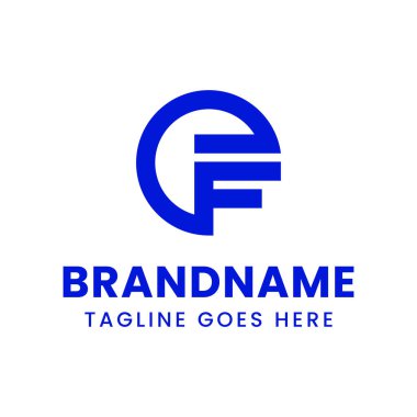 FE EF baş harfli her iş için EF Monogram Logosu