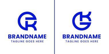 KE EK GK baş harfleri ile herhangi bir iş için EK ve GK Monogram Logosu