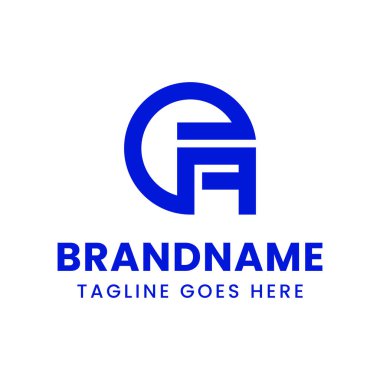 AE baş harfli her iş için EA Monogram Logosu