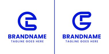 BE EB PG GP baş harfli her işletme için EB ve GP Monogram Logosu