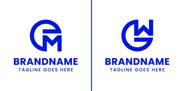 EM ve GW Monogram logosu, ME EM WG baş harfleri ile herhangi bir iş için