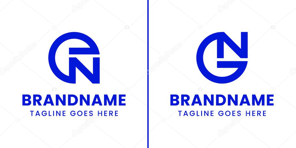 Letters EN and GN Monogram Logo, for any business with NE EN NG GN initials