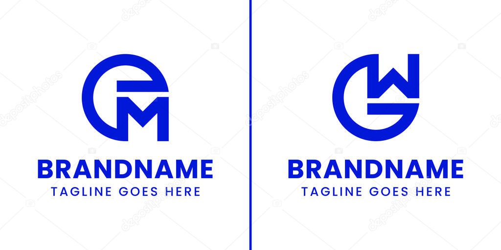 Letters EM and GW Monogram Logo, for any business with ME EM WG GW initials