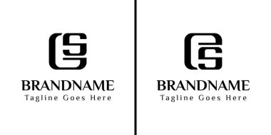 GS SG ES SE baş harfleriyle iş için GS ve ES Monogram Logosu