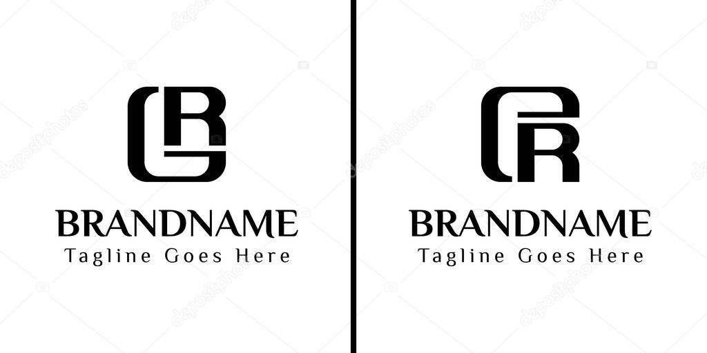 Letters GR and ER Monogram Logo, for business with GR RG ER RE initials