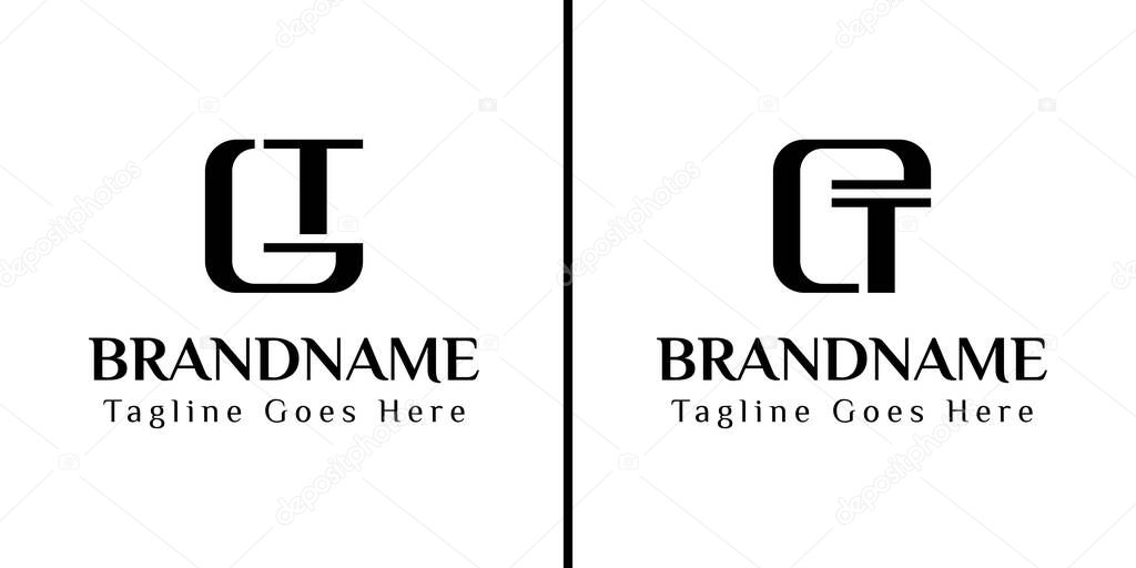 Letters GT and ET Monogram Logo, for business with GT TG ET TE initials