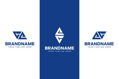 CE ve AK Üçgen Logosu, CE veya AK 'nin baş harfleri olan her iş için uygun