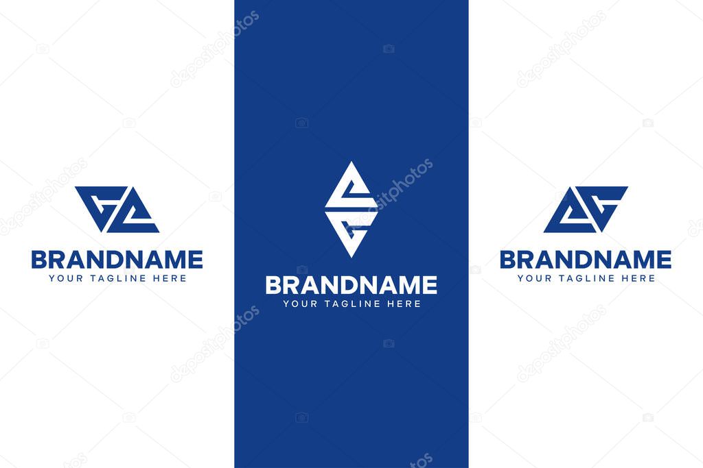Letters CE and EC Triangle Logo, suitable for any business with CE or EC initials