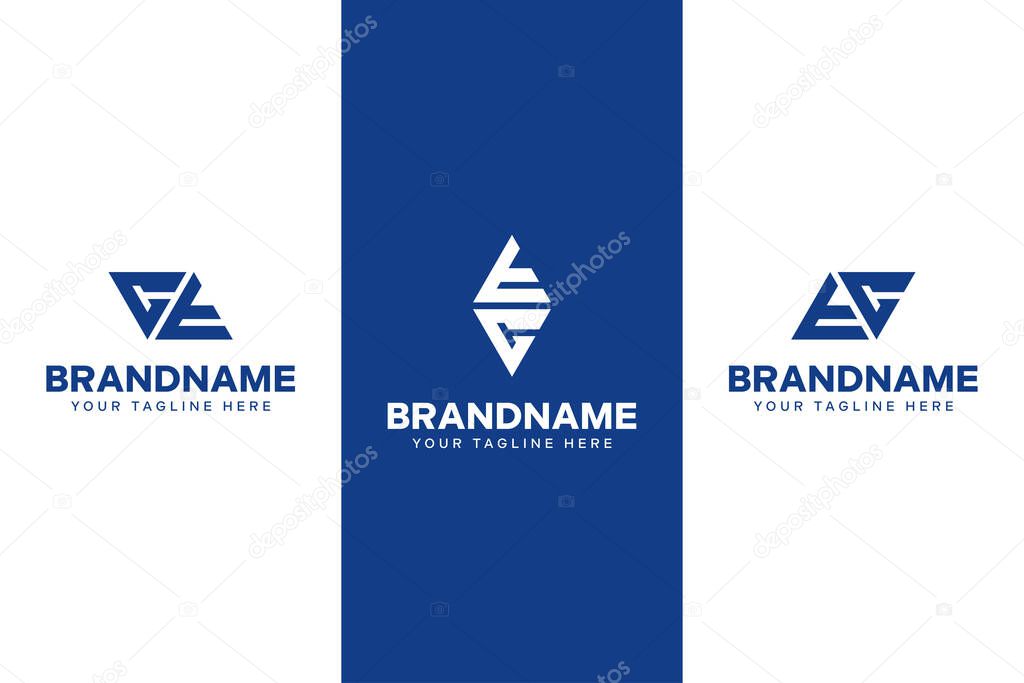 Letters CT and TC Triangle Logo, suitable for any business with CT or TC initials