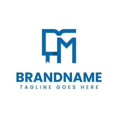 M veya MM Kitap Eğitim Logosu, bilgiyi, ilhamı ve akademik mükemmelliği simgeliyor