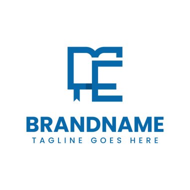 E harfi veya ME Kitap Eğitim Logosu, bilgiyi, ilhamı ve akademik mükemmelliği simgeliyor