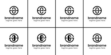 Harfler AA EE GG AQ Monogram Logosu, profesyonelliği ve modern kimliği simgeliyor