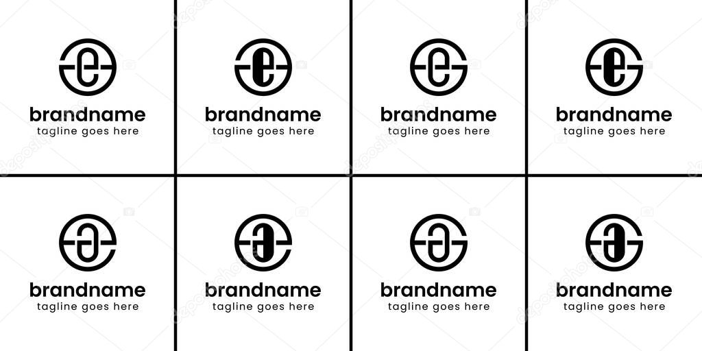 Letters AE EA GE GA Monogram Logo, symbolizing professionalism, and modern identity