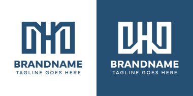 MH ve WH Monogram Logosu harfleri, MH HM WH HW baş harfleri olan her marka için uygundur.