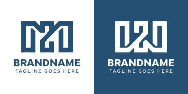 MZ ve WZ Monogram Logosu harfleri, MZ ZM WZ ZW baş harfleri olan her marka için uygundur.