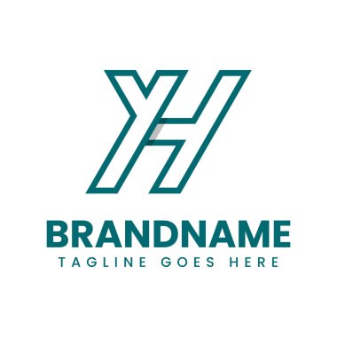 YH veya HY Monogram Logosu harfleri, YH veya HY harfleri olan her marka için uygundur.